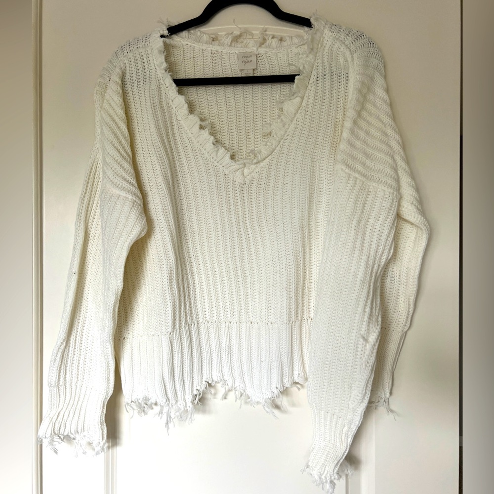 Women’s Sweater, Size L, White